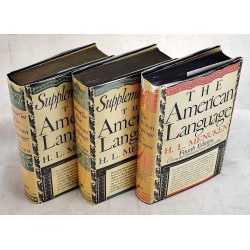 The American Language (Three Book Set) (Volume One, Supplement One, Supplement Two) (With Mencken signature)